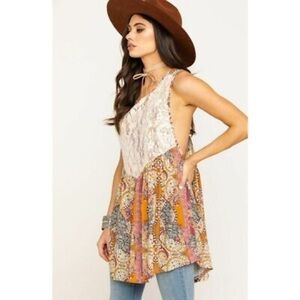 Free People Count Me In Trapeze Mini Dress Tunic